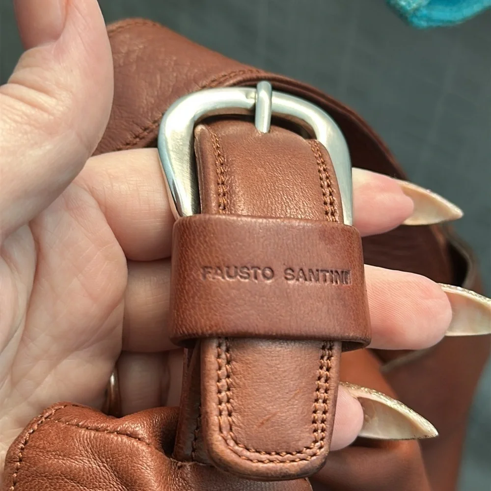 Fausto Santini Schott Made in Italy leather sac bag